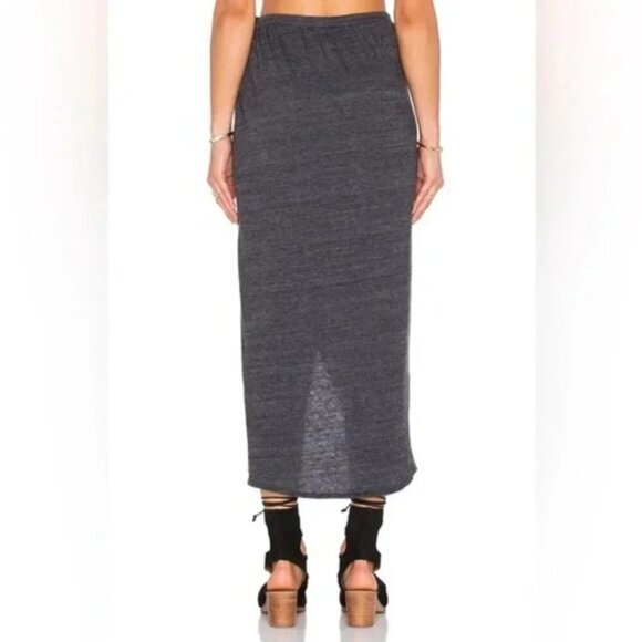 Anthropologie Nation Marnie Wrap Midi Skirt Knit High Rise Waist Gray Size XS - Picture 15 of 15